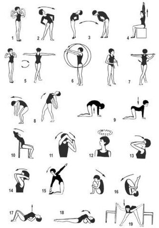 Una serie di esercizi per l'osteocondosi